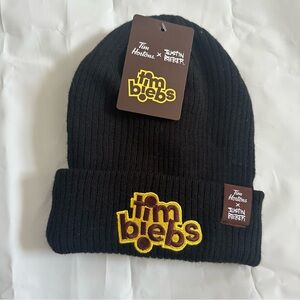 🖤☕ Justin Bieber Tim Hortons “Tim Biebs” Limited Edition Black Tuque Beanie ☕🖤